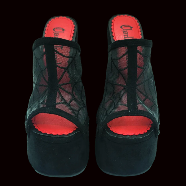 Charla Tedrick - Spinderella Spider Mesh Platform Shoes | Vixens