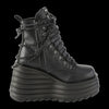 Demonia - Black Vegan Leather Chain Morte Boot
