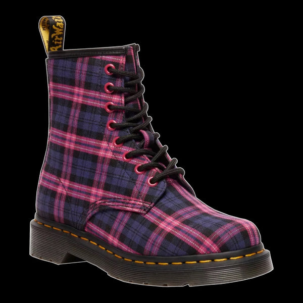 Dr Martens 1460 Pink Tartan Boots 41969650 at FashioNation in