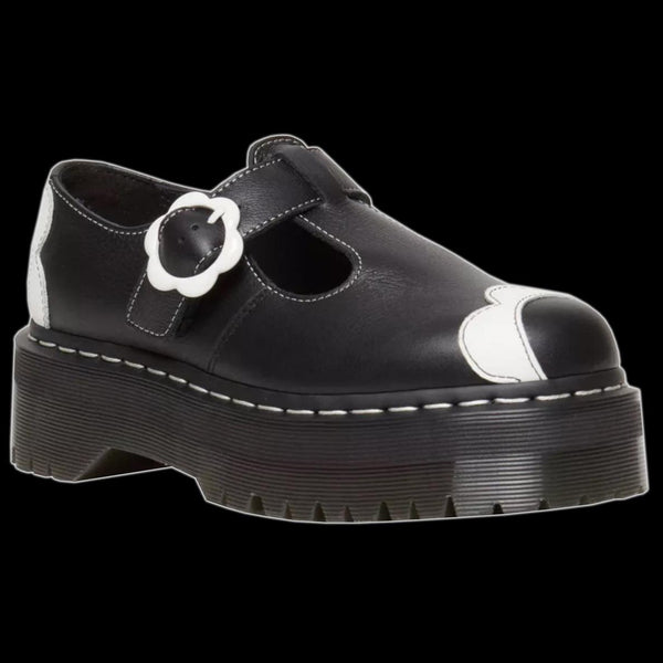 Dr. Martens Bethan ブラック・オプティカルホワイト 39 6 Dr Martens - Daisy Bethan Pisa Leather Platform Mary Janes