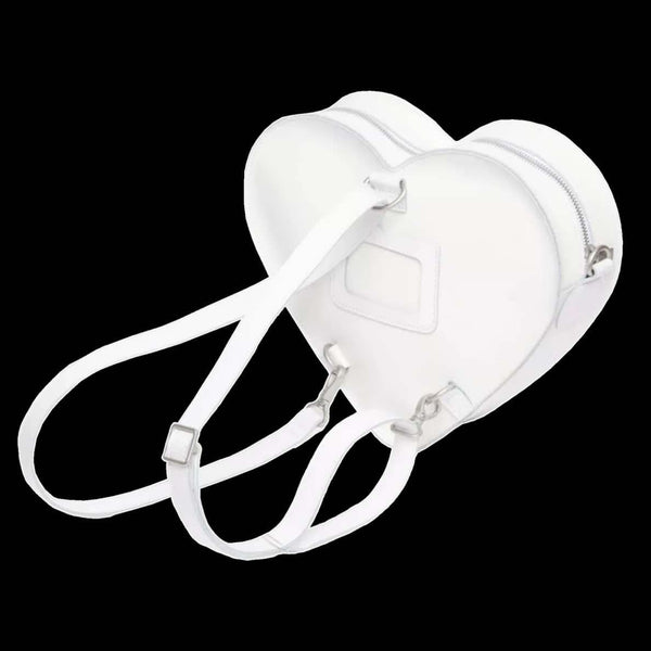 Dr Martens★MINI HEART SHAPED LEATHER BAG★WHITE Kiev Leather Hardware Heart Shaped Bag in White | Dr. Martens