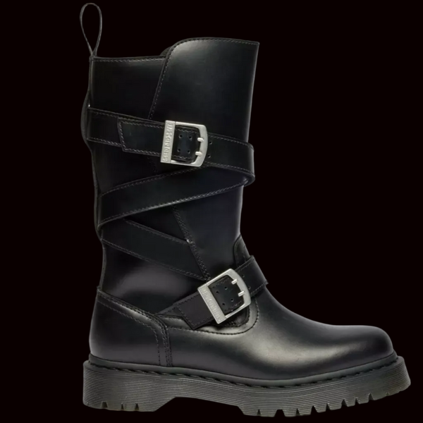 Dr Martens - Anistone Two Strap Leather Biker Boots 42114001