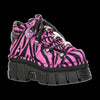 New Rock - Ramona Pink Zebra Platform Ankle Boots