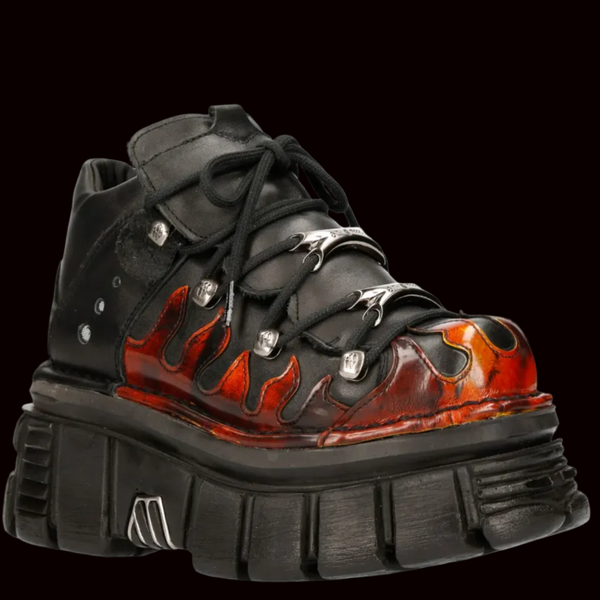 New Rock - Ember Flame Ankle Boot | Vixens and Angels