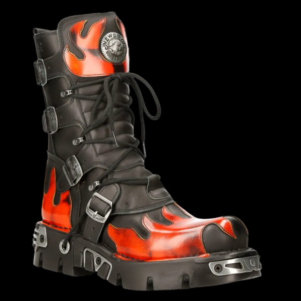 newrock ファイヤー　40 New Rock - Inferno Flame Boot at FashioNation | Vixens and Angels