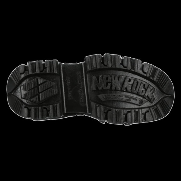 靴 37 NEW ROCK Low Cut boots NEW ROCK BOOTS TANK373-S1 Black Leather Unisex Combat Platform