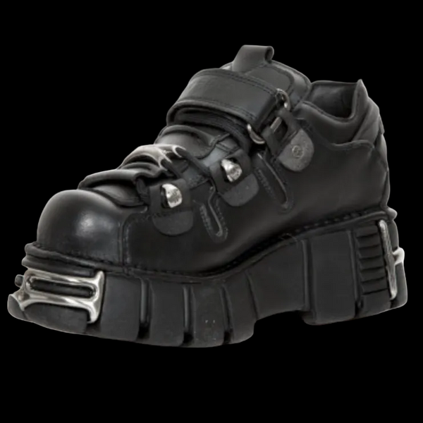 New Rock M131-S1 Black Platform Velcro Buckle Tower Sole Ankle New Rock M131-S1 Black Platform Velcro Buckle Tower Sole Ankle