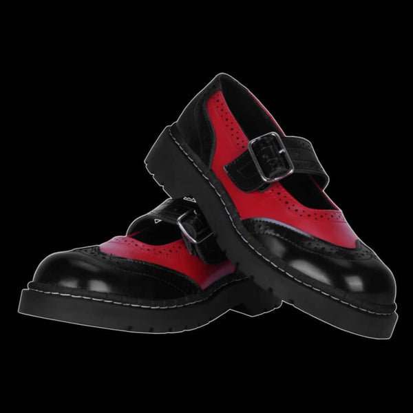 TUK Black & Red Wingtip Mary Jane Shoe SKU number: T2348