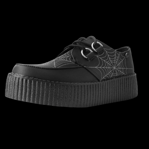T.U.K - Black glow Spiderweb Viva Mondo Creeper : V9745 | Vixens