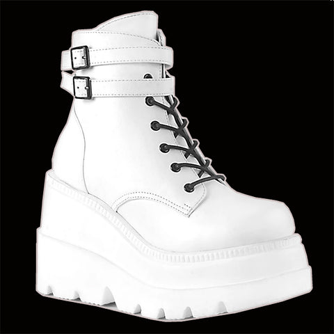 Demonia - SHAKER-52 White Vegan Leather