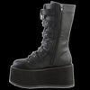 Demonia - DAMNED-225 Spiked Strap Black Vegan Leather