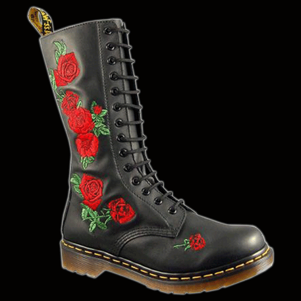 Rose embroidered dr martens sales