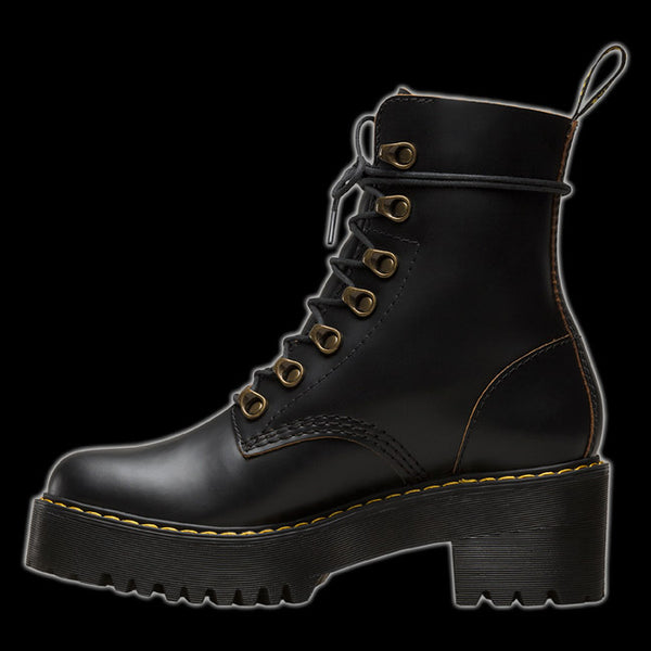 Dr Martens Black Leona Vintage Heeled Boot - Main Image