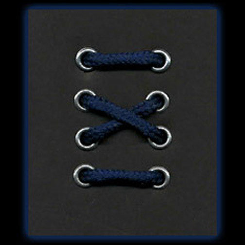 3 4 Eyelet Navy Blue Round Laces 60 cm 24 in