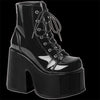 Demonia - Patent Faux Leather Platform Heel Boot Camel 203