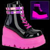 Demonia - SHAKER-52 Blk Pat-UV Neon Pink