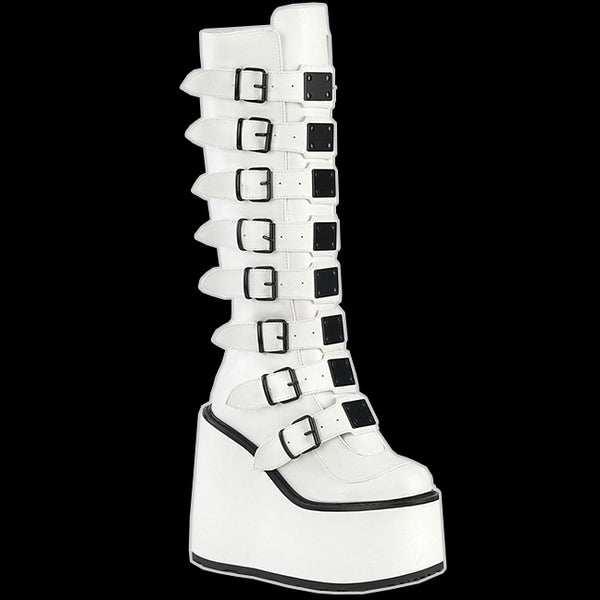 Demonia - SWING-815 WHITE VEGAN LEATHER SKU number: SWI815