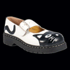 TUK - White & Black Kitty Mary Jane Shoe