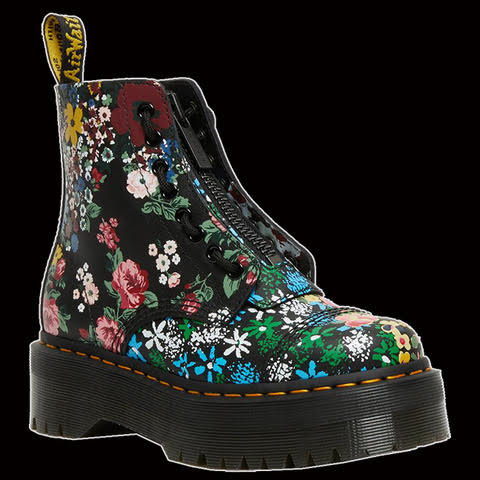 MARTENS Sinclair Floral Mashup Womens Platform Boots