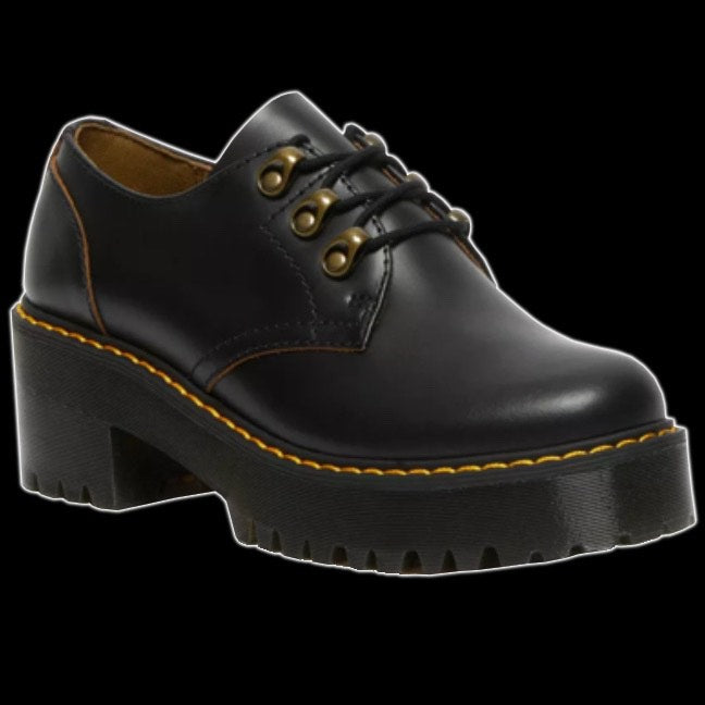 Dr Martens - Leona Lo Vintage Smooth Leather Heeled Shoes