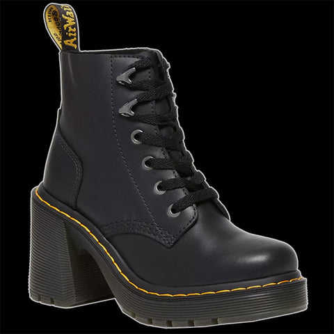 Dr Martens - Jesy Leather Lace Up Flared Heel Boots