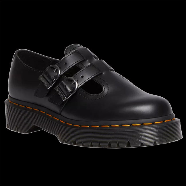 Dr. Martens Womens Bethan Leather Platform Shoes Women's Black 5