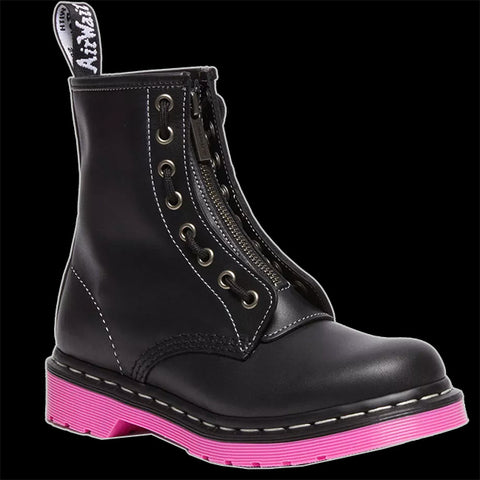 Dr Martens - 1460 Pink Sole Wanama Leather Jungle Zip Boots