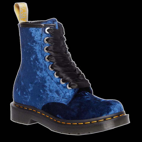 Dr Martens - 8 Blue Velvet Vegan Boots 31020436