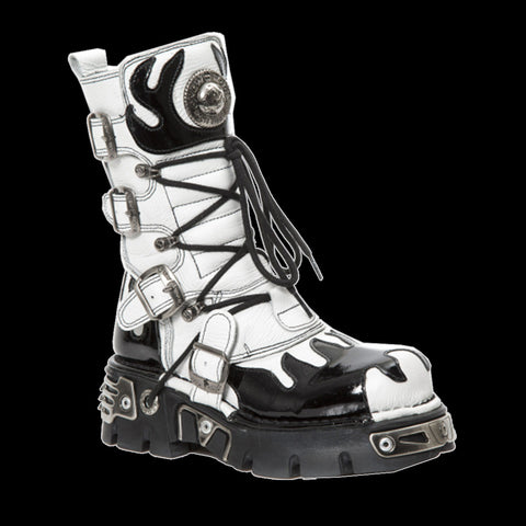 New Rock - Negative Flame Leather Boot