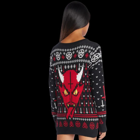 Too Fast - Demon Face Christmas Sweater