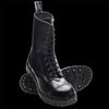 GripFast Black Hi-Shine 10 Eye Steel Toe Zip Boot