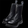 GripFast Black Hi-Shine 10 Eye Steel Toe Zip Boot