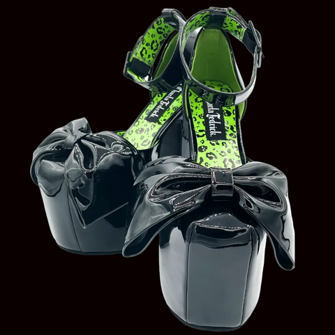 Charla Tedrick  - Dark Mistress Faux Patent Leather Platform Heels