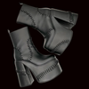 Charla Tedrick - Ragdoll Platform Vegan Leather Boots