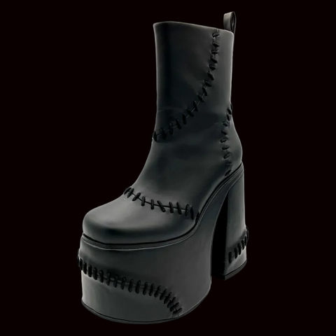 Charla Tedrick - Ragdoll Platform Vegan Leather Boots