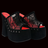 Charla Tedrick  - Spinderella Spider Mesh Platform Shoes