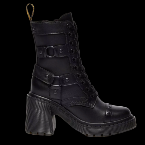 Dr Martens - Black Chesney Harness Heeled Boot