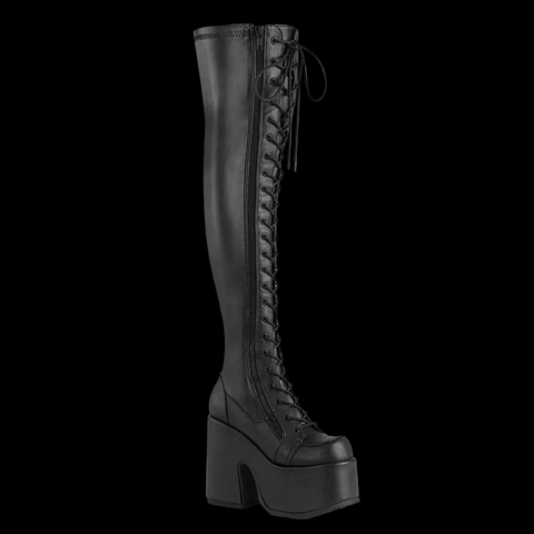 Demonia - Over the Knee Matte Camel 300