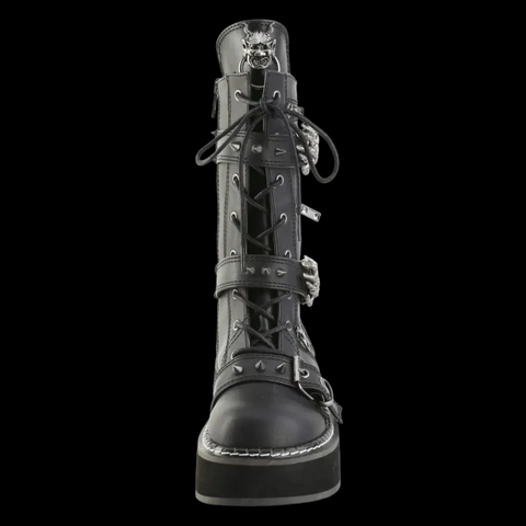 Demonia - Skull Hand Emily Platform Boots