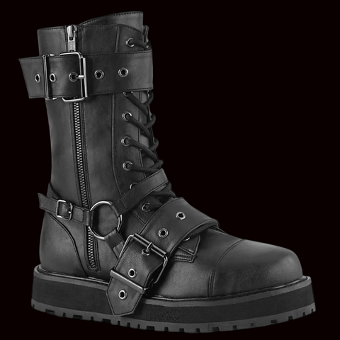 Demonia - Valor-220 Mid Calf Platform Boots