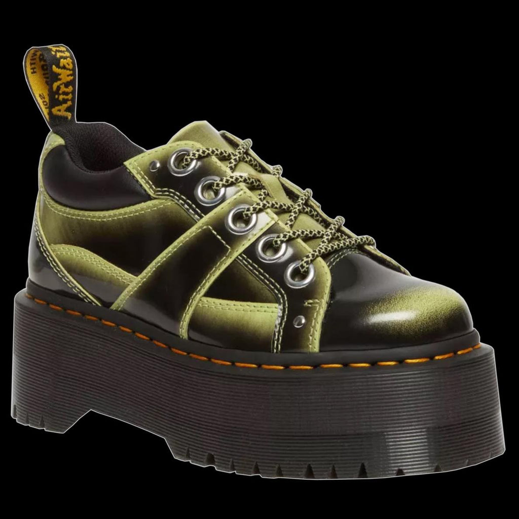 Dr Martens - 5-Eye Lime Rub Off Max Leather Platform Shoes