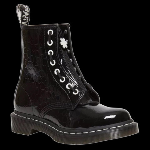 Dr Martens - 8 Black Patent Daisy Leather Boots