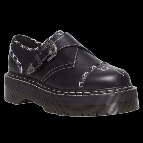 Dr Martens - Monk Americana Gothic Leather Platform Shoes