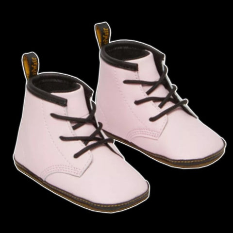 Dr Martens - Newborn Pink Leather Crib Shoe