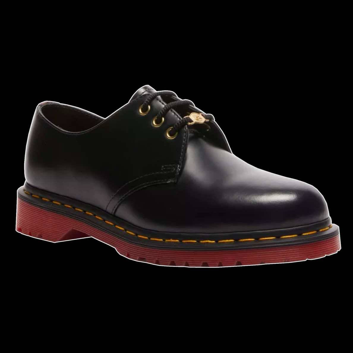 Dr Martens 3 Eyelet Black Leather 1461 Shoe 11838002