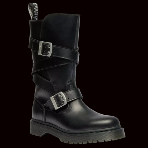 Dr Martens - Anistone Two Strap Leather Biker Boots