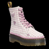 Dr Martens - Pink Plaid Heart Platform Jadon Boots