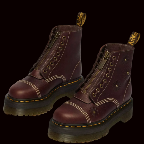 Dr Martens - Sinclair Brown Grizzly Flower Boots