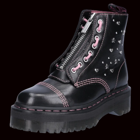 Dr Martens - Sinclair Hearts & Stars Platform Leather Boots