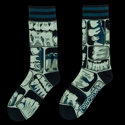 Foot Clothes - Too Cool for Flossing X Ray Crew Socks